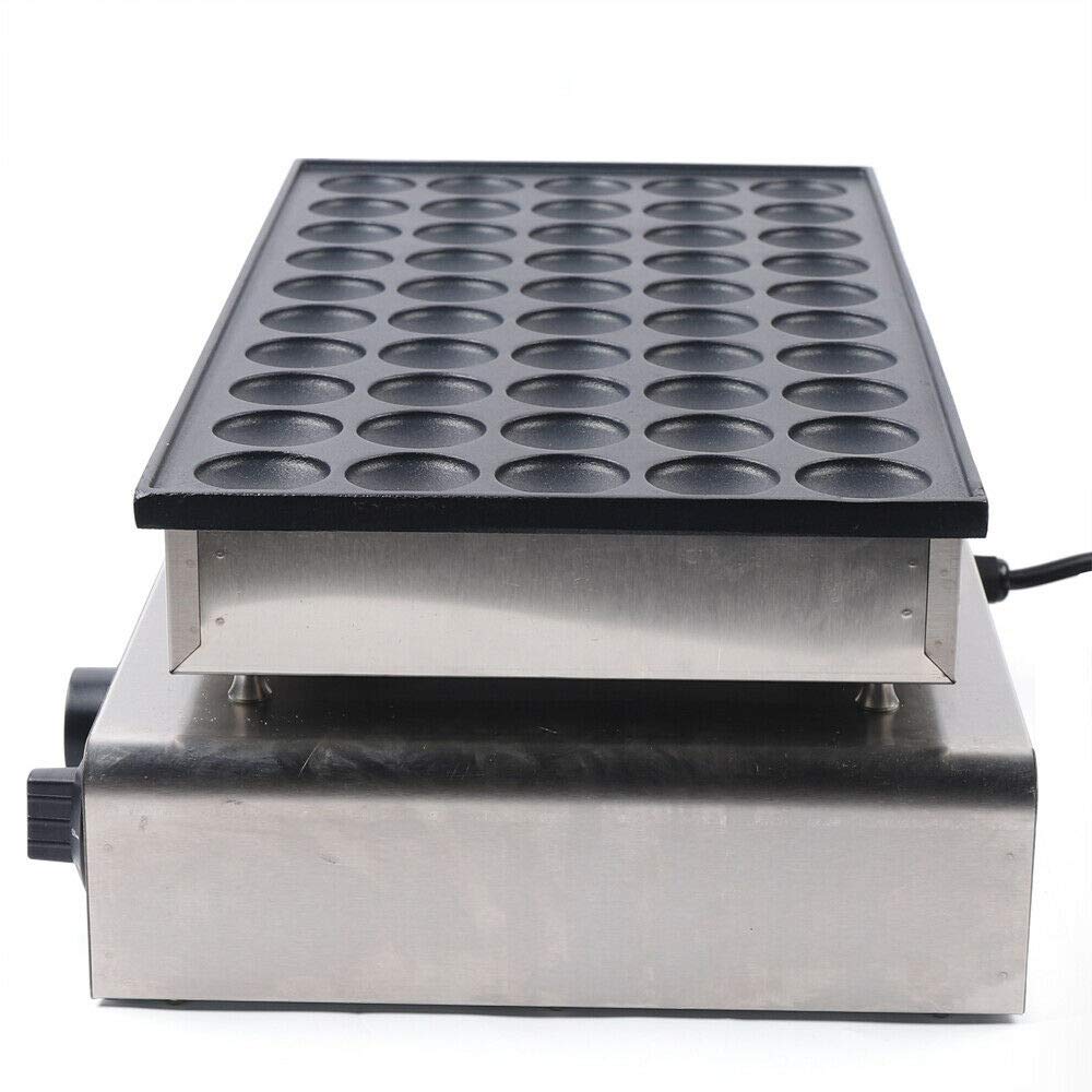 Electric Mini Pancake Maker Machine - 50Holes 1.8inch Commercial Dutch Pancake Maker 1700W Nonstick Poffertjes Machine with Adjustable Temperature 50-300°C (122-572°F) - Perfect for Restaurants, Snack Bars, Bakeries, Breakfast Cafes, and Home Kitchen Use