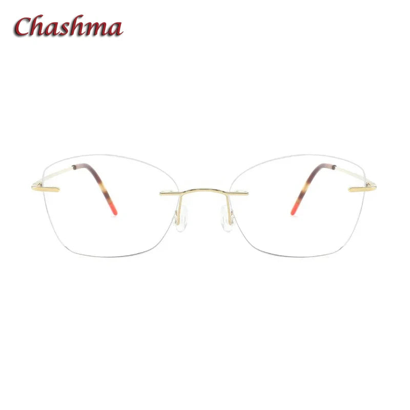 Unisex Rimless Polygon Square Titanium Eyeglasses 9017 - Lightweight & Durable Titanium Frame for Men & Women - Perfect for Reading, Work & Fashion Accessories