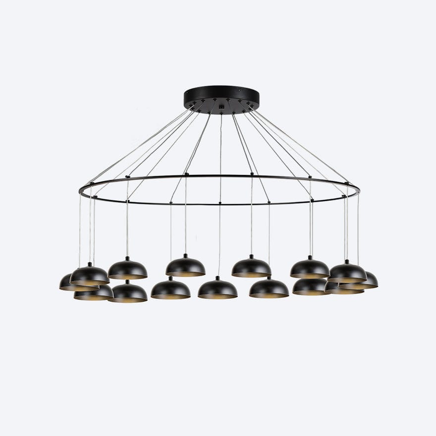 ZORO Round 15 LED Pendant Light with Yosh Shade - Dimmable Modern Ceiling Fixture for Dining Room, Kitchen Island & Bedroom Lighting
