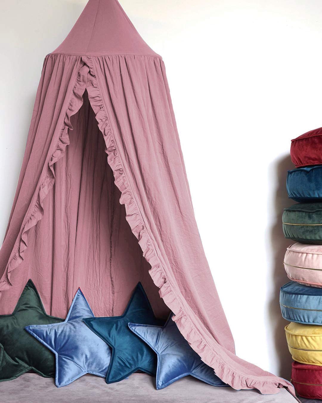 A Magical Escape: The Bohemian Dusty Rose Bed Canopy