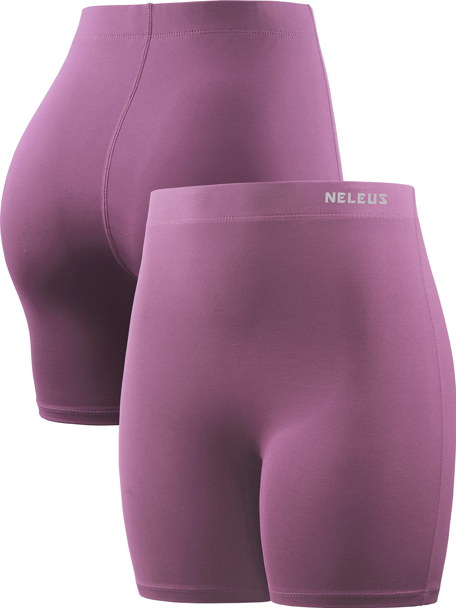 NELEUS Women's High Waist Yoga Shorts 3 Pack - 3