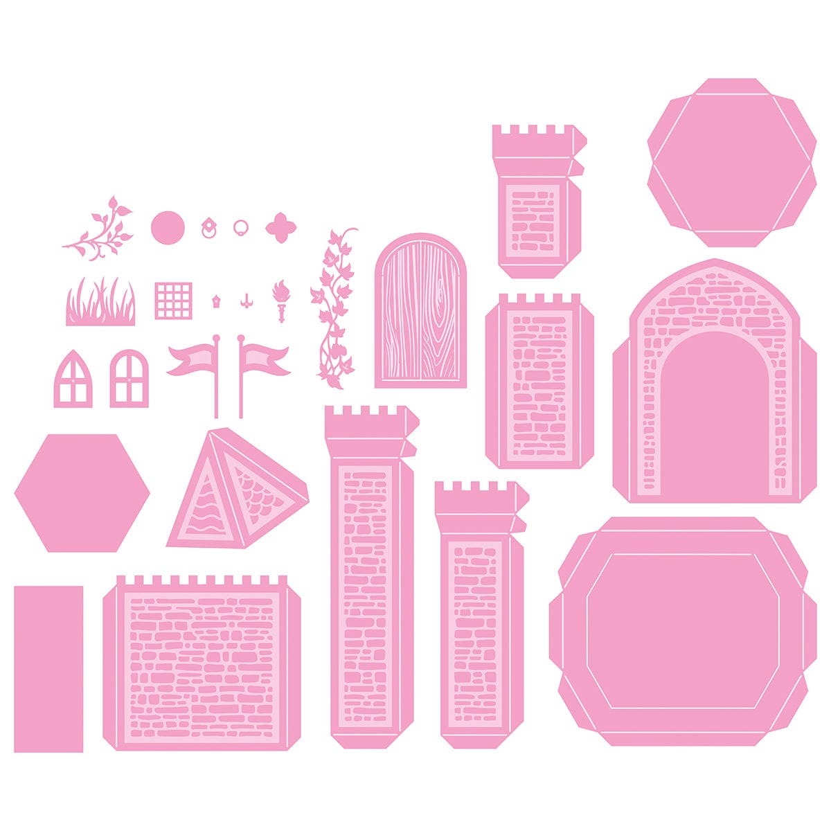 Craftwork Castle Gift Box Die Set 5874e - DIY Scrapbooking, Card Making, and Gift Wrapping Supplies for Creative Projects