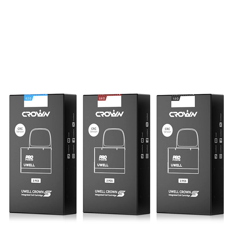 Uwell Crown S Replacement Pods (2 Pack) - Compatible with Uwell Crown S Vape - Leak-Proof Design for Smooth Vaping Experience - Perfect for On-the-Go Use and Travel