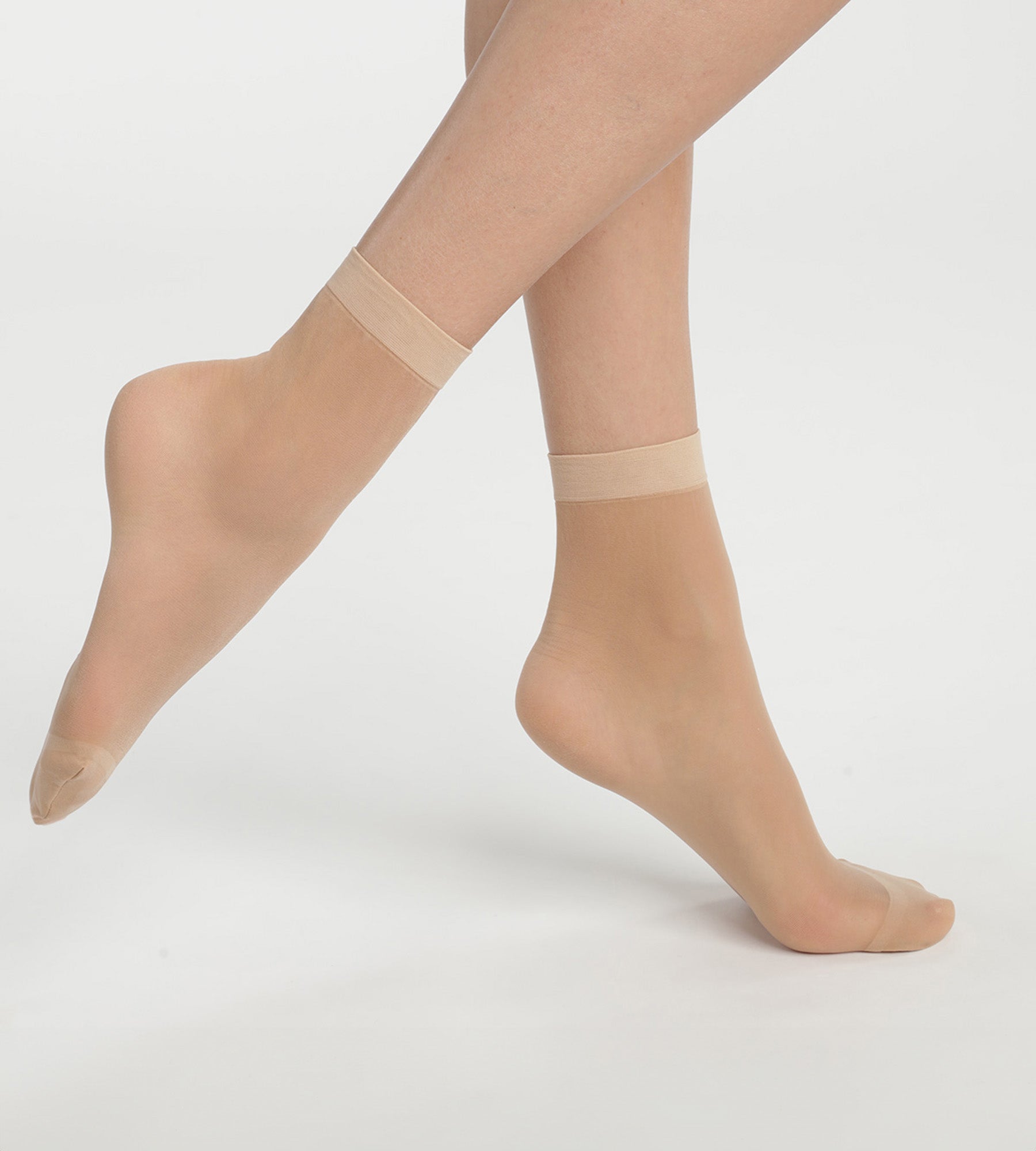 2 Pairs of Reinforced Mesh Socks Beige Ultra Durable - Perfect for Running, Hiking & Everyday Comfort