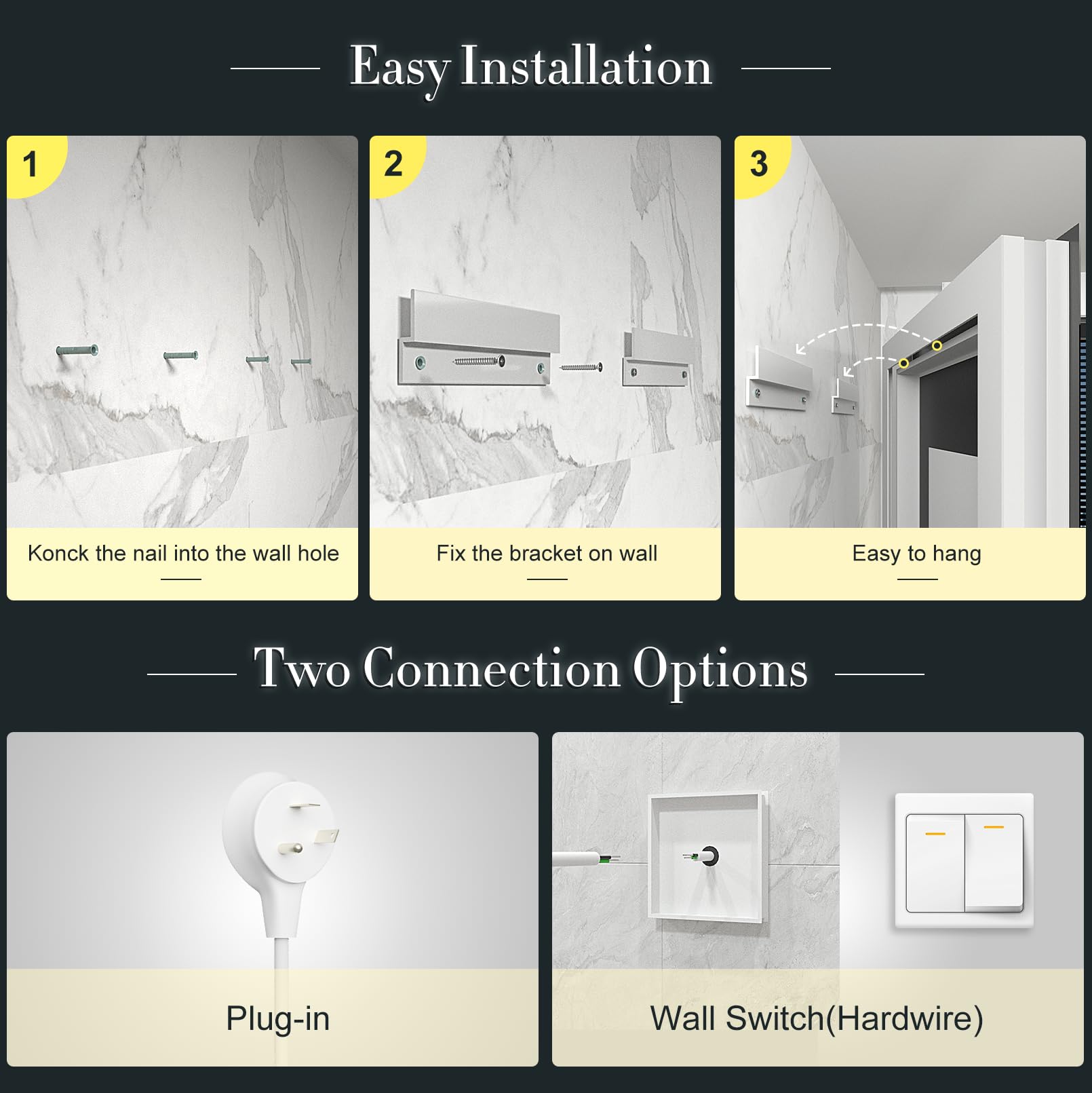 24x32 Inch LED Bathroom Mirror with Front & Back Lighting - Dimmable Anti-Fog Vanity Mirror with Memory Function, Shatterproof Design (Horizontal/Vertical Mounting) - Perfect for Modern Bathrooms, Makeup Application and Home Decor