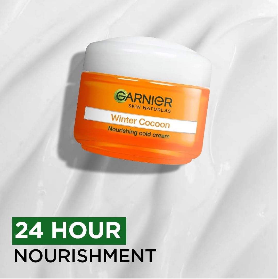Garnier Winter Cocoon Winter Care Cream 18g & Bright Complete Vitamin C Gel Face Wash 50g - Hydrating Skincare Set for Dry Winter Skin | Perfect for Cold Weather Face Routine & Daily Glow Boost