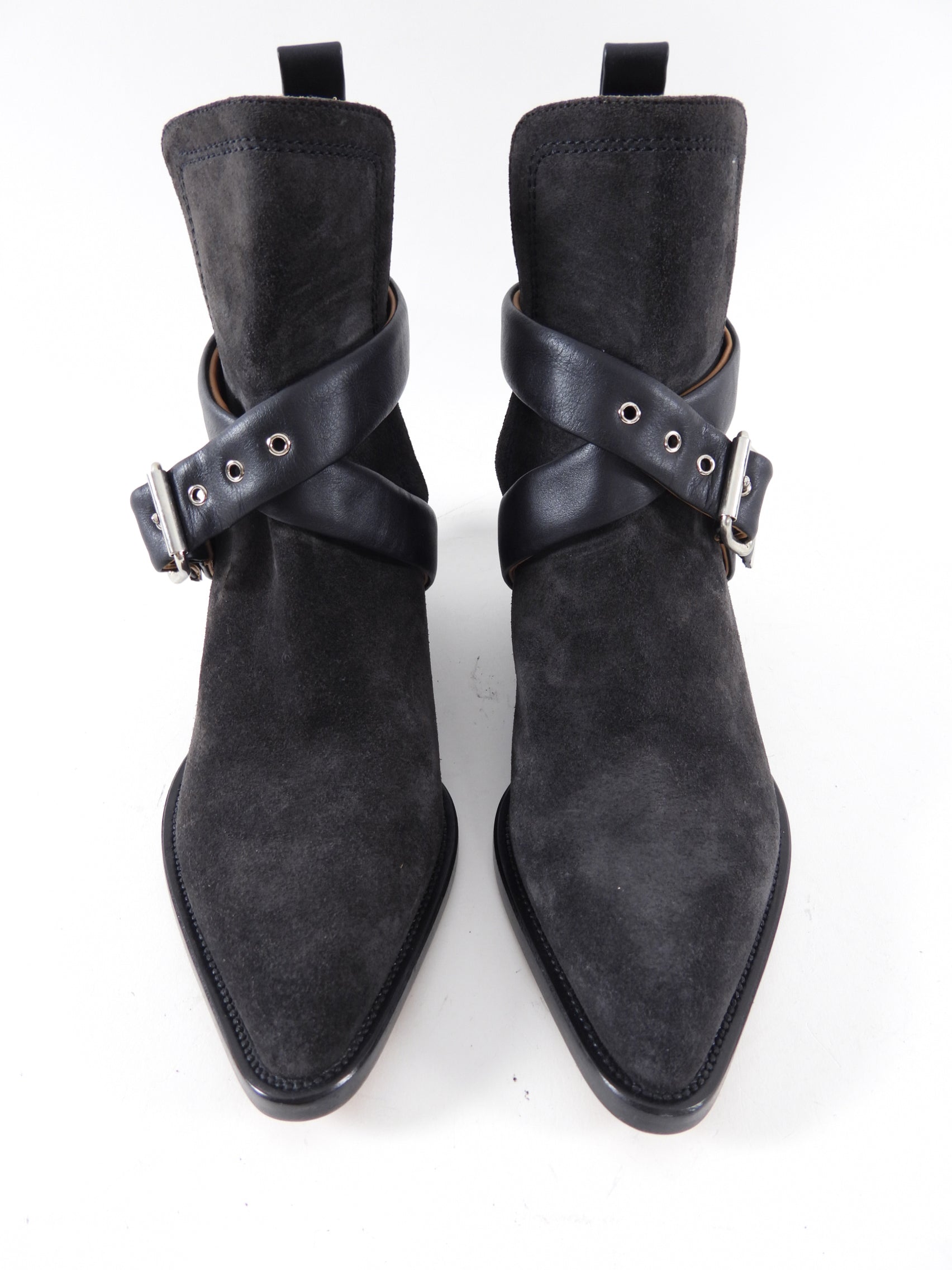 Chloe Rylee Suede Ankle Boots Women's Size 6 (EU 36.5) - Stylish Fall Winter Fashion Booties for Casual Outfits & Office Wear