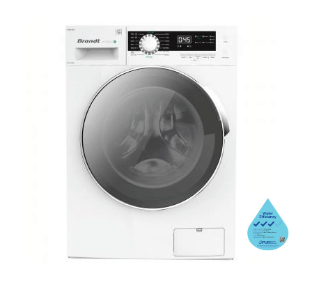 Brandt WFB124QWA 24 Inch Front Load Washing Machine - Energy Efficient, Quiet Operation, Large Capacity (White) - Perfect for Apartments, Laundry Rooms & Small Spaces