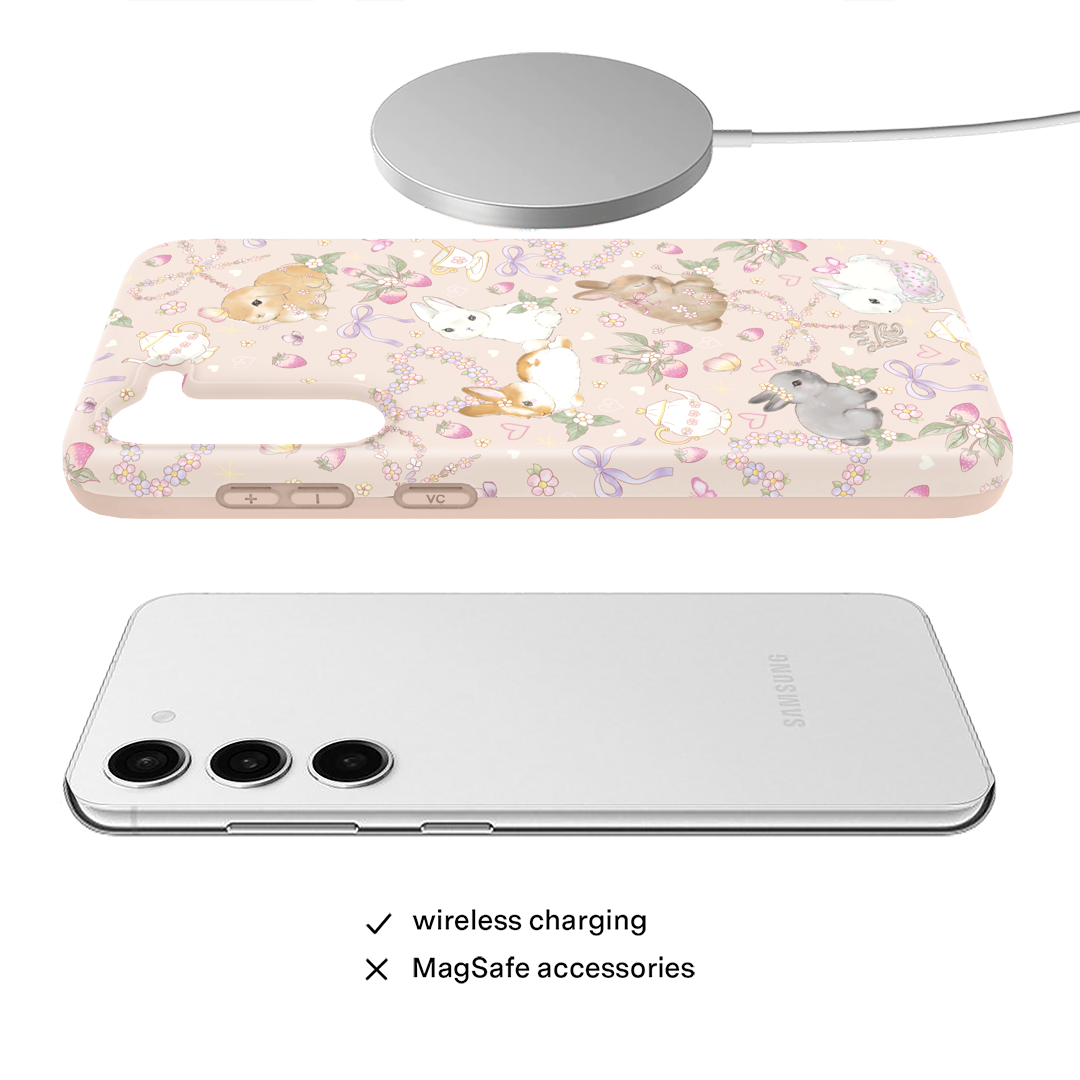 Cute Bunny & Bow Design Samsung Phone Case - Trendy Protective Cover for Samsung Galaxy Series | Perfect Gift for Girls, Teens & Women | Ideal for Everyday Use, School & Work