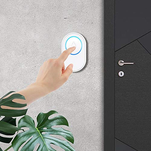 Smart WiFi Wireless Doorbell Alarm System with 58 Chime Sounds, 433MHz Detectors & Strobe Siren - Perfect for Home Security, Apartment Entry Alerts & Business Notifications