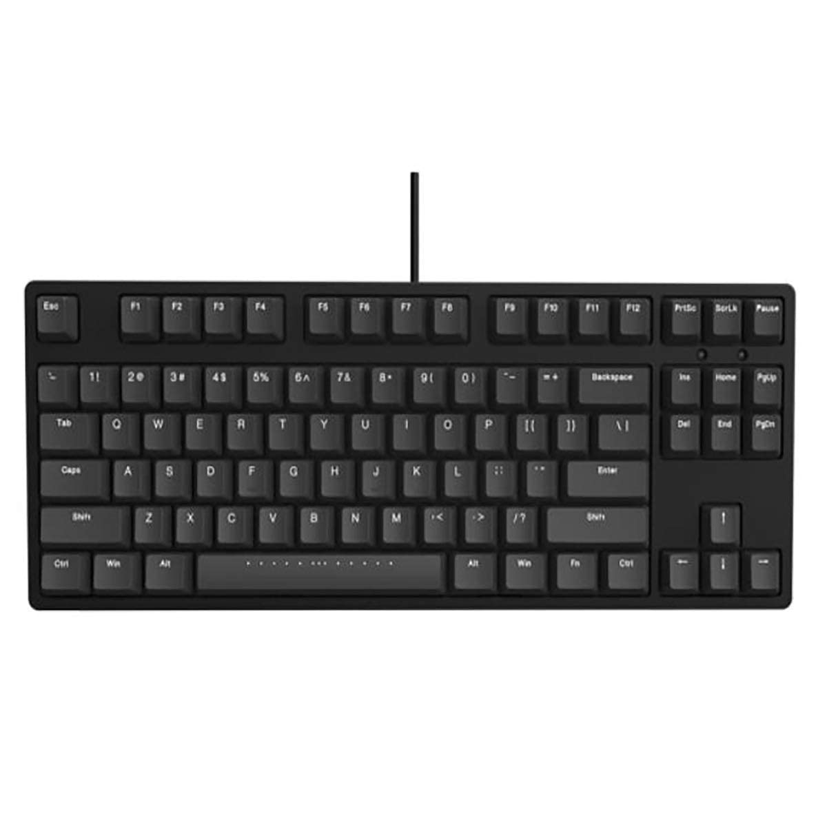 TQBLK 87-Key Mechanical Gaming Keyboard with Black Switches - Wired USB Keyboard for PC, Mac, Laptop - Durable Backlit Keyboard for Gaming, Typing & Office Work (Black)