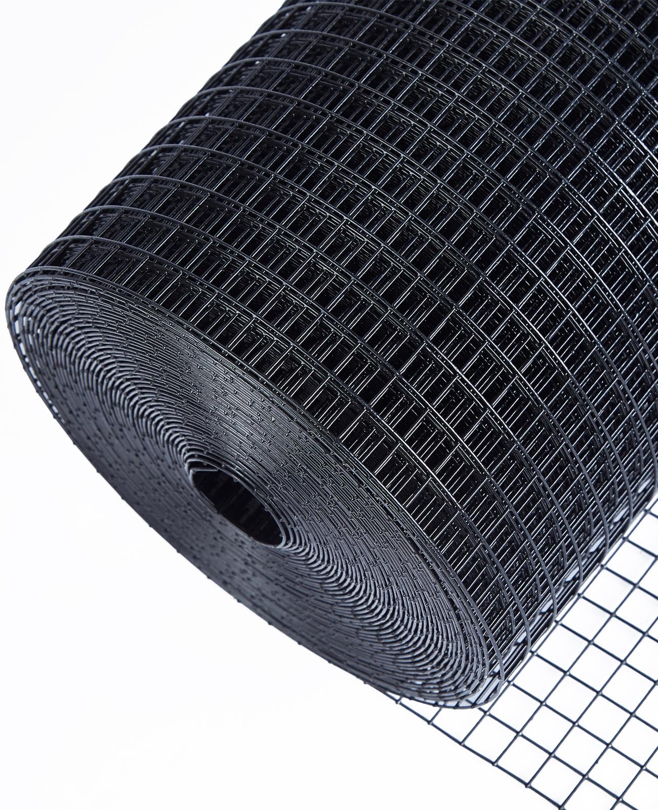 Black Vinyl Coated Hardware Cloth Roll - 1/2 Inch Mesh, 19 Gauge, 72