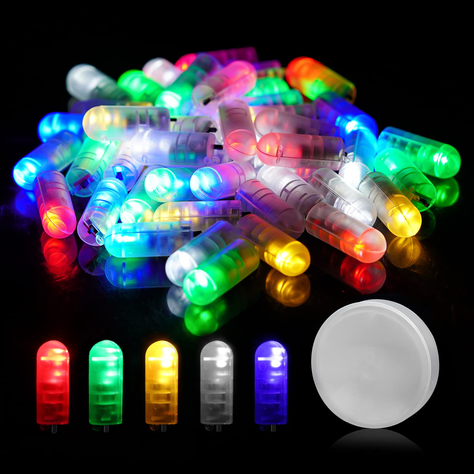 50 Pack LED Balloon Lights - Battery Operated Paper Lanterns for Wedding, Party, Birthday Decorations - Perfect for Indoor & Outdoor Events, Festivals, and Home Decor