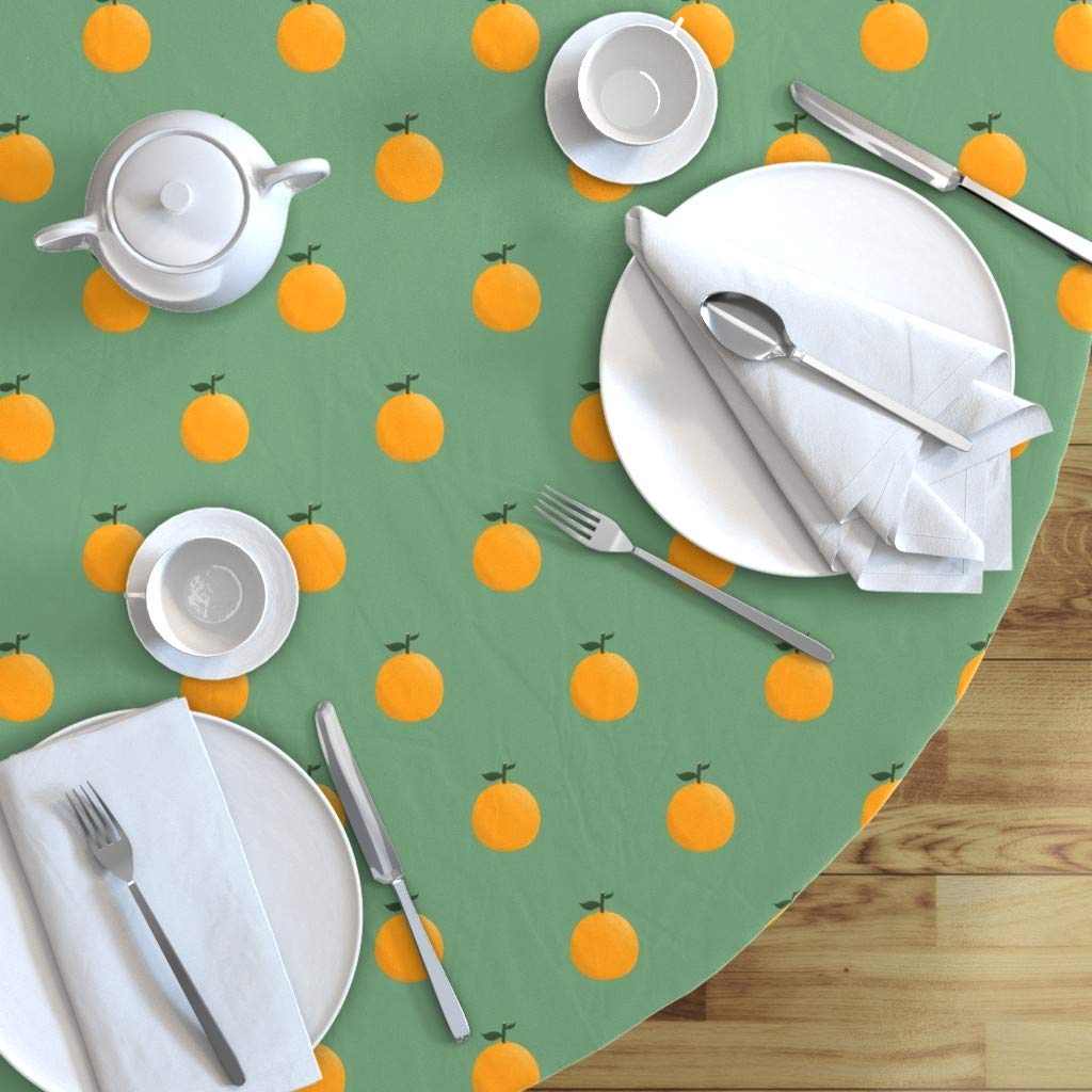 Custom Printed Cotton Sateen Tablecloth 70
