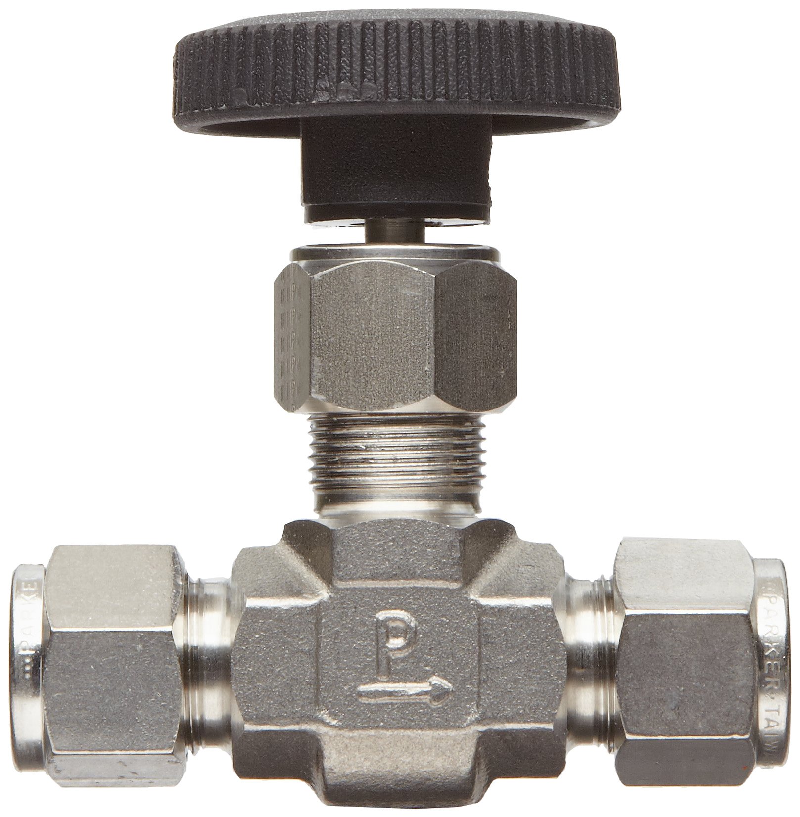 Parker V Series 316 Stainless Steel Needle Valve with Hand Wheel - 3/8