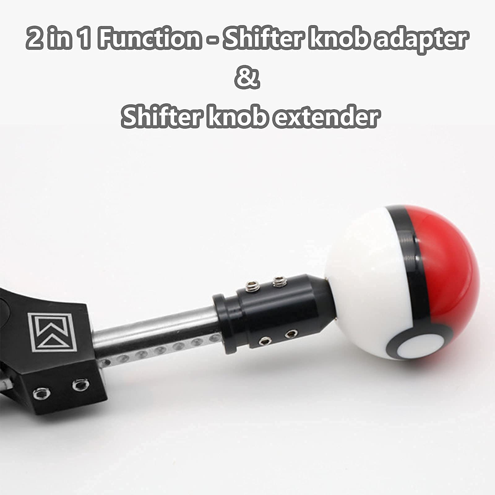 Adjustable Shifter Extender & Adapter M10x1.5 - Black Aluminum Gear Shift Extension for Most Cars - Perfect for Racing, Drifting & Custom Car Modifications