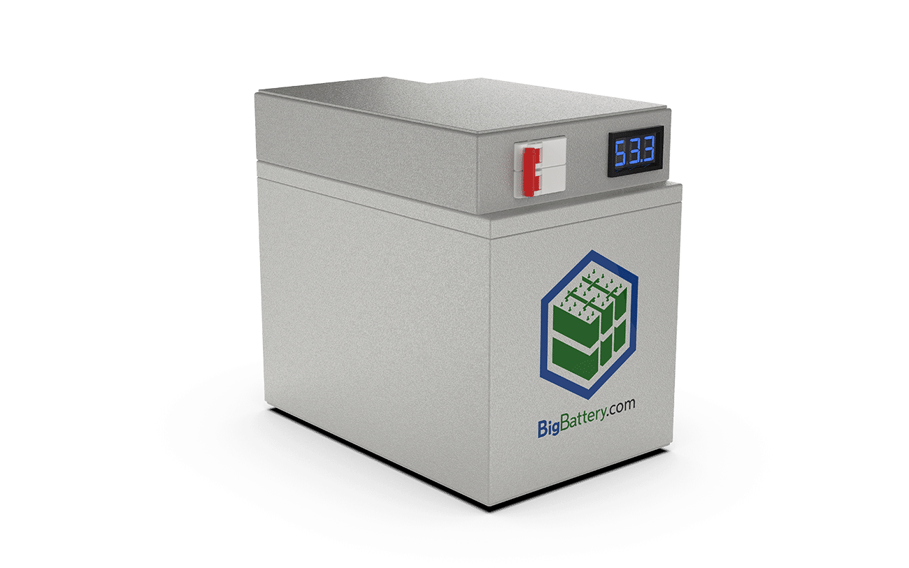 BigBattery 48V LiFePO4 Deep Cycle Battery - 30Ah 1.53kWh - Solar Energy Storage, RV, Marine & Off-Grid Power Supply - Long Lasting Rechargeable Lithium Iron Phosphate Battery Pack