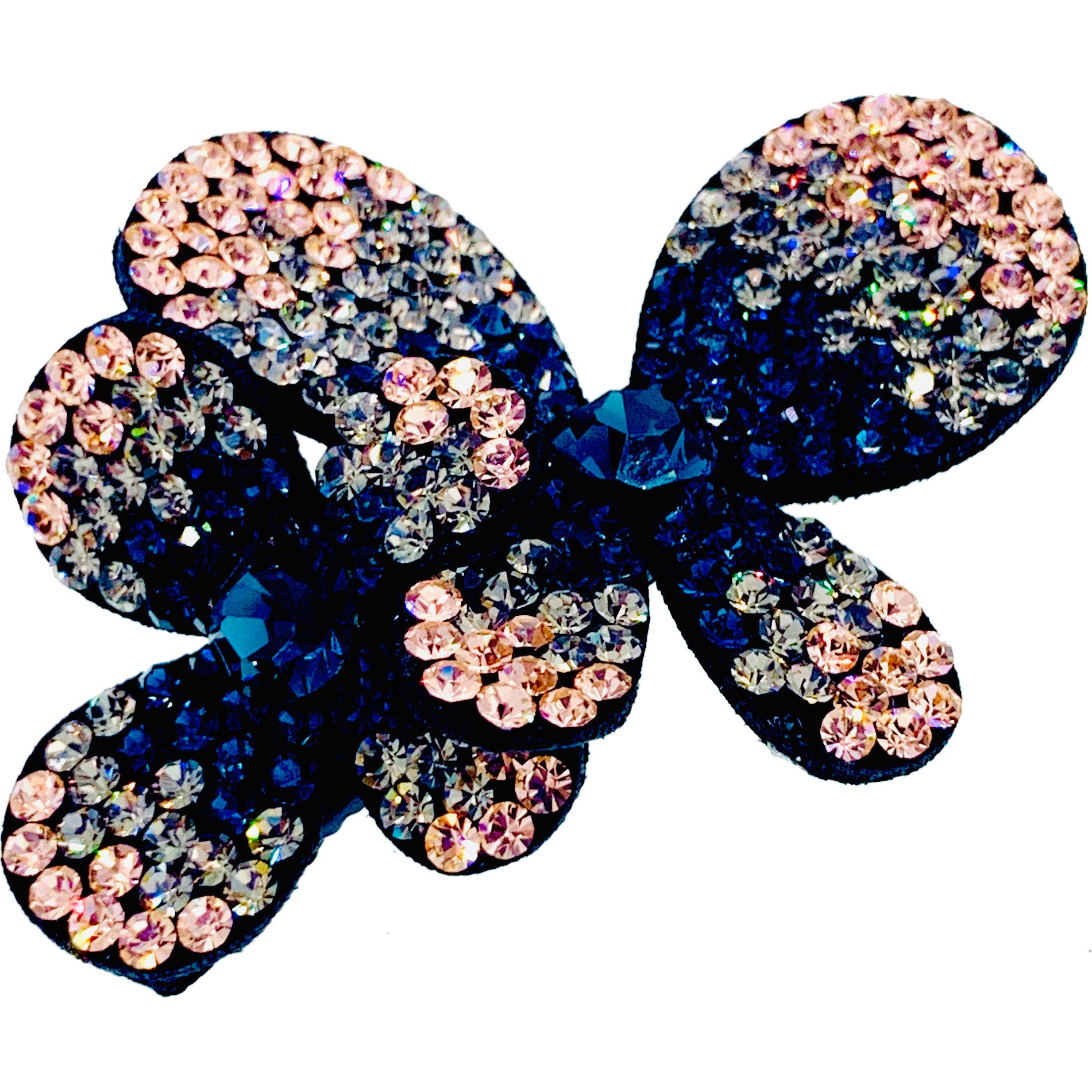 Elegant Laurel Butterfly Hair Clip with Swarovski Crystals - Perfect for Weddings, Parties & Special Occasions