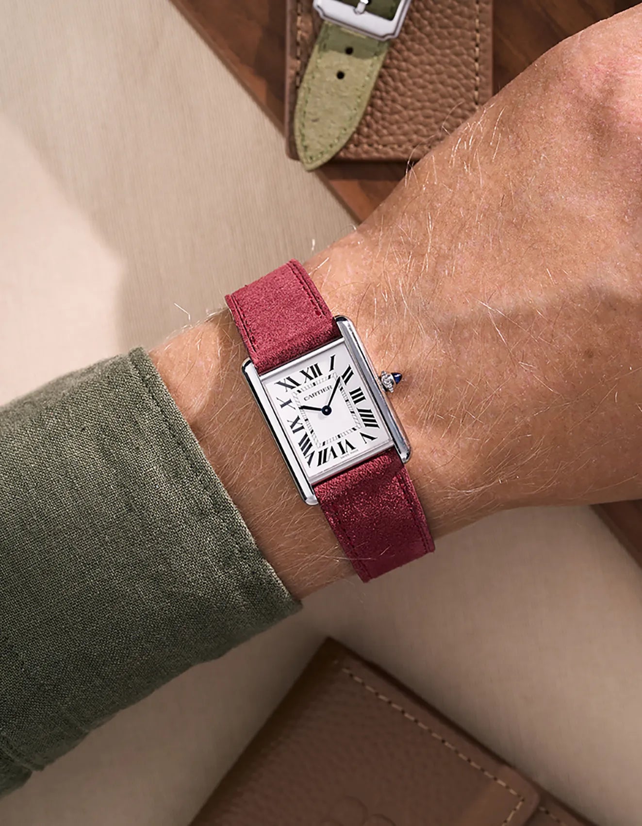 18mm & 21mm Burgundy Suede Leather Watch Band - Replacement Strap for Smartwatches & Classic Timepieces (Perfect for Dress Watches, Business Attire & Formal Occasions)