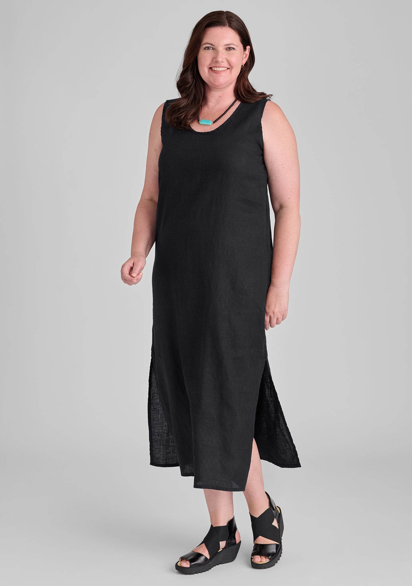 Slipster Linen Maxi Dress for Women - Breathable & Comfortable Summer Beach Dress - Perfect for Vacations, Weddings, and Casual Outings