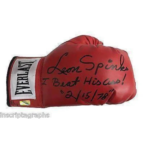 Leon Spinks Signed Boxing Glove - Authentic Autograph 