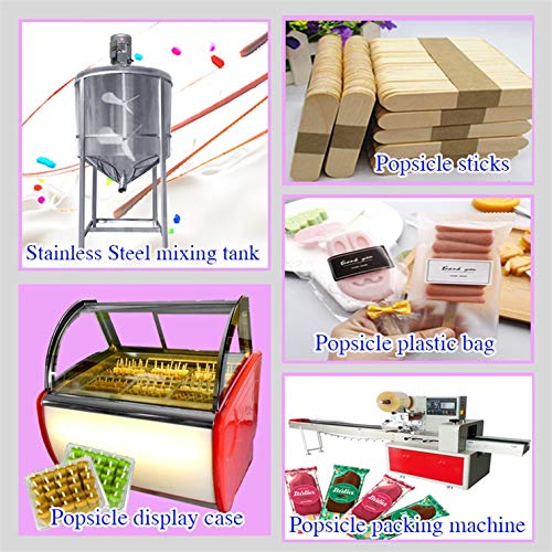 Kolice Commercial 6-Cavity Slim Mold Ice Pop Maker Machine - Includes 26 Popsicle Sticks for Homemade Frozen Treats, Perfect for Parties, Snack Bars, and Summer Refreshments
