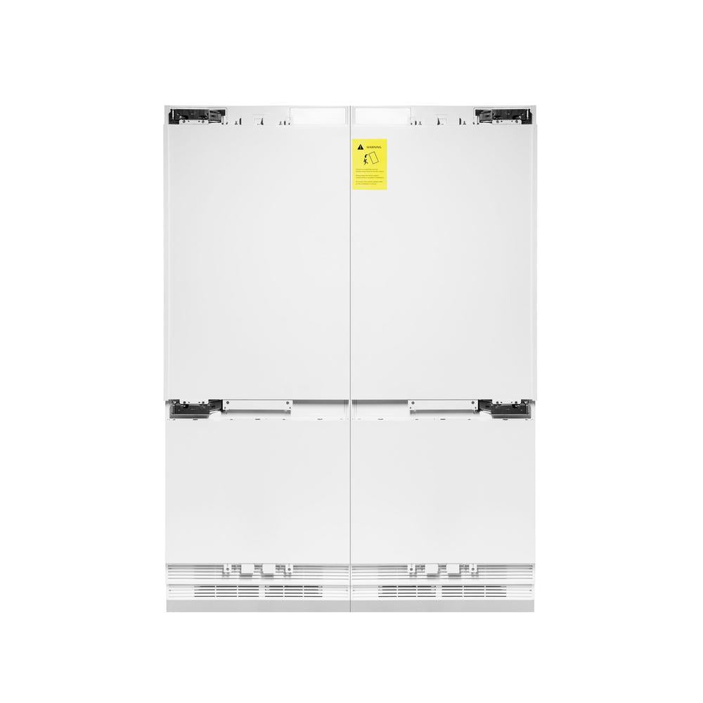 ZLINE 60 Inch 32.2 Cu Ft Panel Ready French Door Built-In Bottom Freezer Refrigerator with Water Dispenser & Ice Maker (RBIV 60) - Perfect for Modern Kitchens & Open Concept Homes