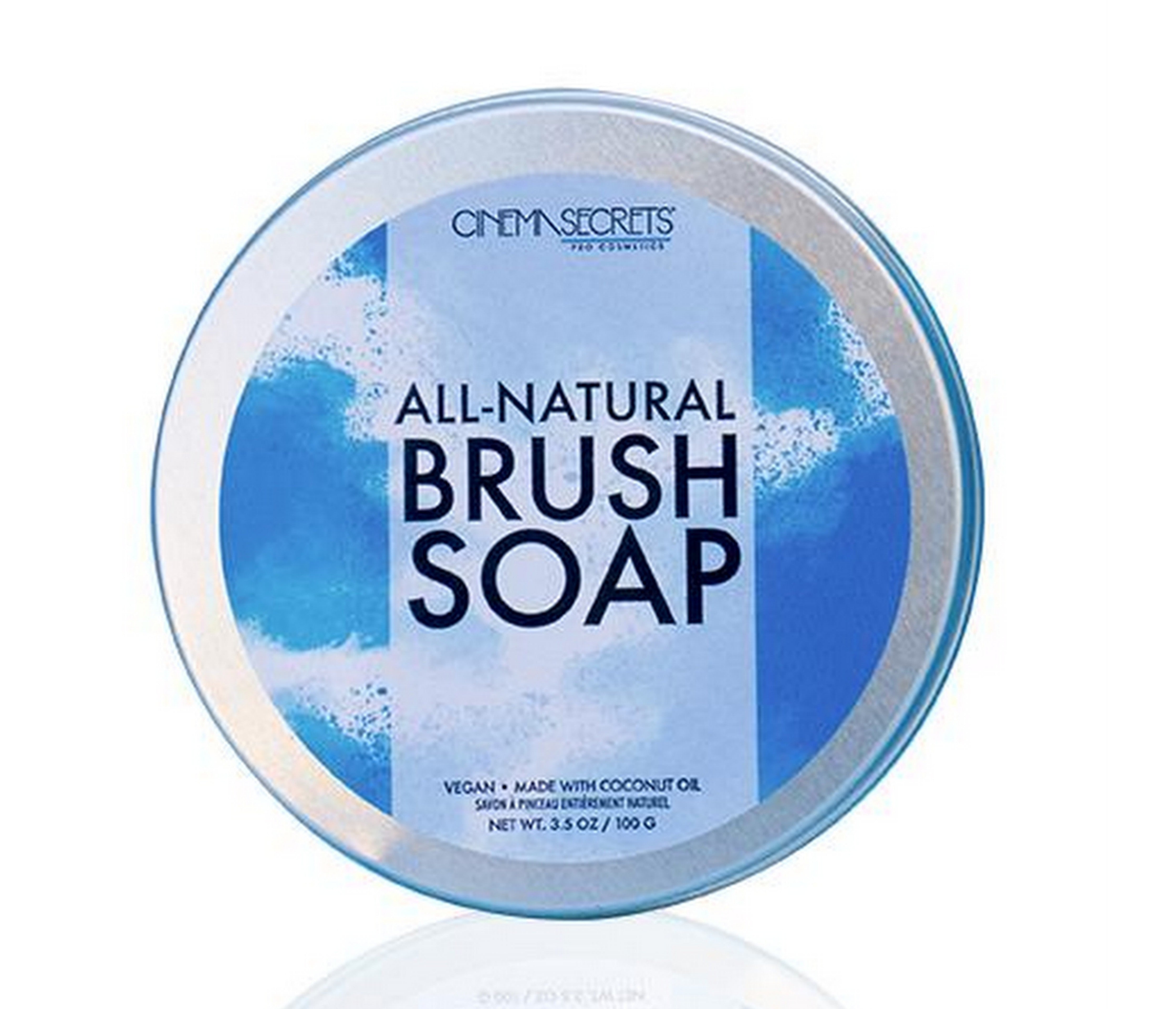 CINEMA SECRETS All Natural Brush Soap - Professional Makeup Brush Cleaner for Artists & Beauty Enthusiasts | Perfect for Cleaning, Sanitizing & Extending Brush Life | Ideal for Home, Salon & Professional Makeup Kits