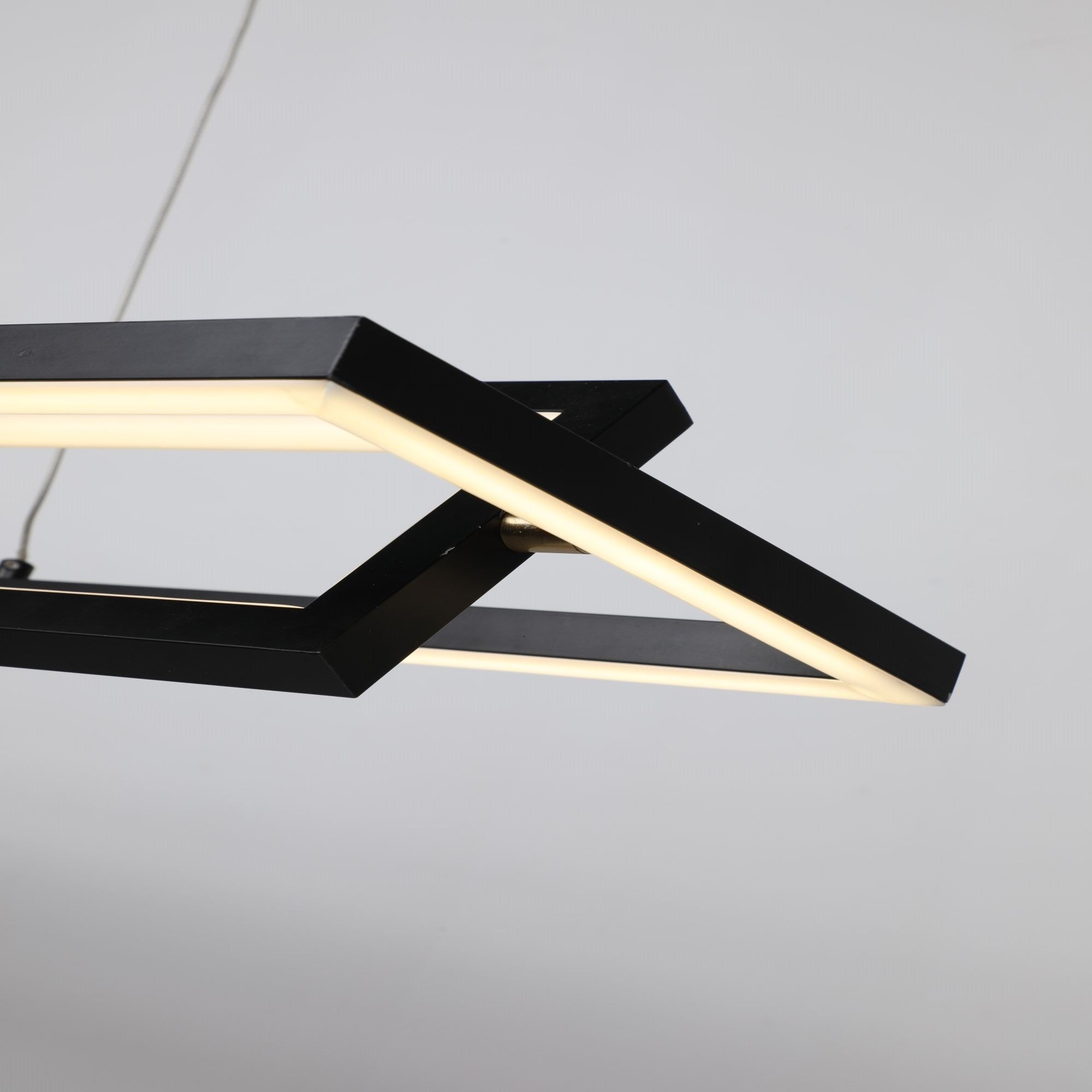 Vintage Industrial LED Rectangle Pendant Light - Bristol Style Metal Ceiling Fixture for Kitchen Island, Dining Room & Bar Lighting