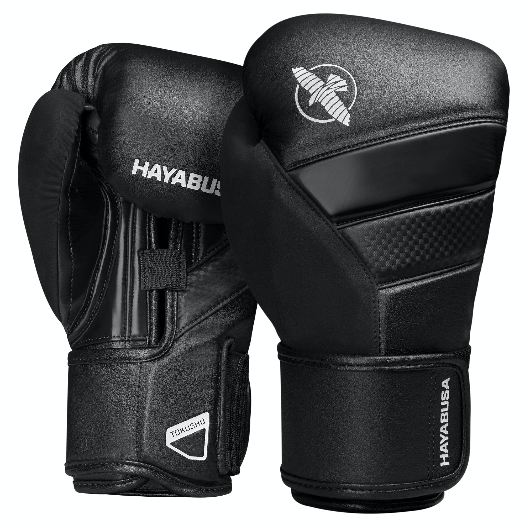 Hayabusa T3 Lace-Up Boxing Gloves for Men & Women - Premium Training Gloves for Sparring, Heavy Bag Work & MMA (Black/Red)