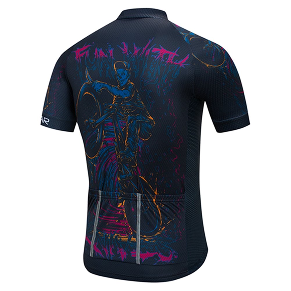 Men's Cycling Jersey Short Sleeve - Breathable & Moisture-Wicking Bike Shirt for Road & Mountain Biking - Perfect for Summer Rides & Outdoor Sports