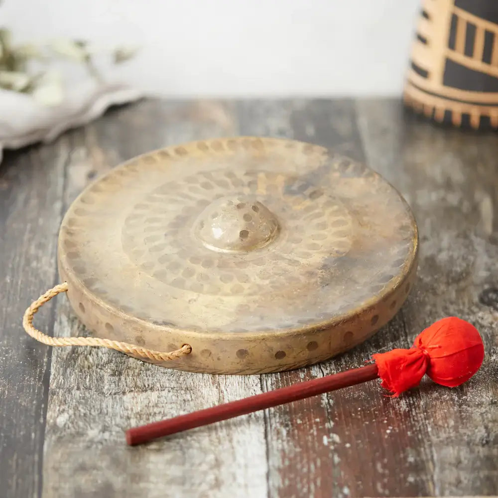 Pleiku Gong 25cm - Traditional Vietnamese Musical Instrument for Meditation, Yoga & Relaxation