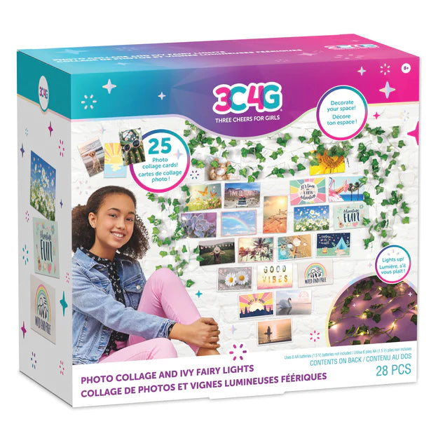 3C4G LED Photo Collage String Lights with Ivy Decor - Perfect for Bedroom, Wedding, Party & Home Decoration