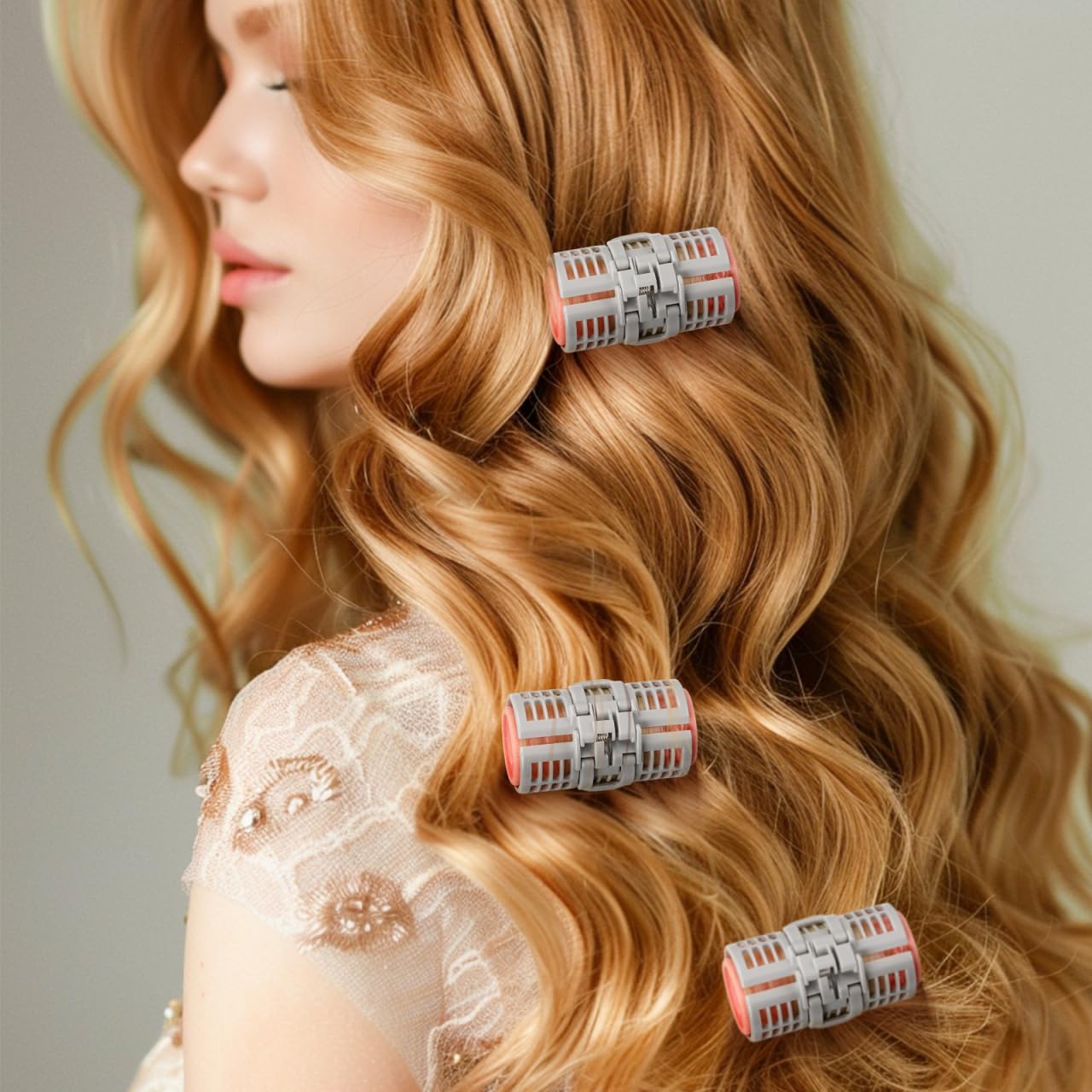 Volumizing Hair Rollers with Clips - 6PCS DIY Styling Bangs Curler & Root Lift Clips for Home, Salon & Travel Use - Self Grip Hair Accessories for Volume & Curls