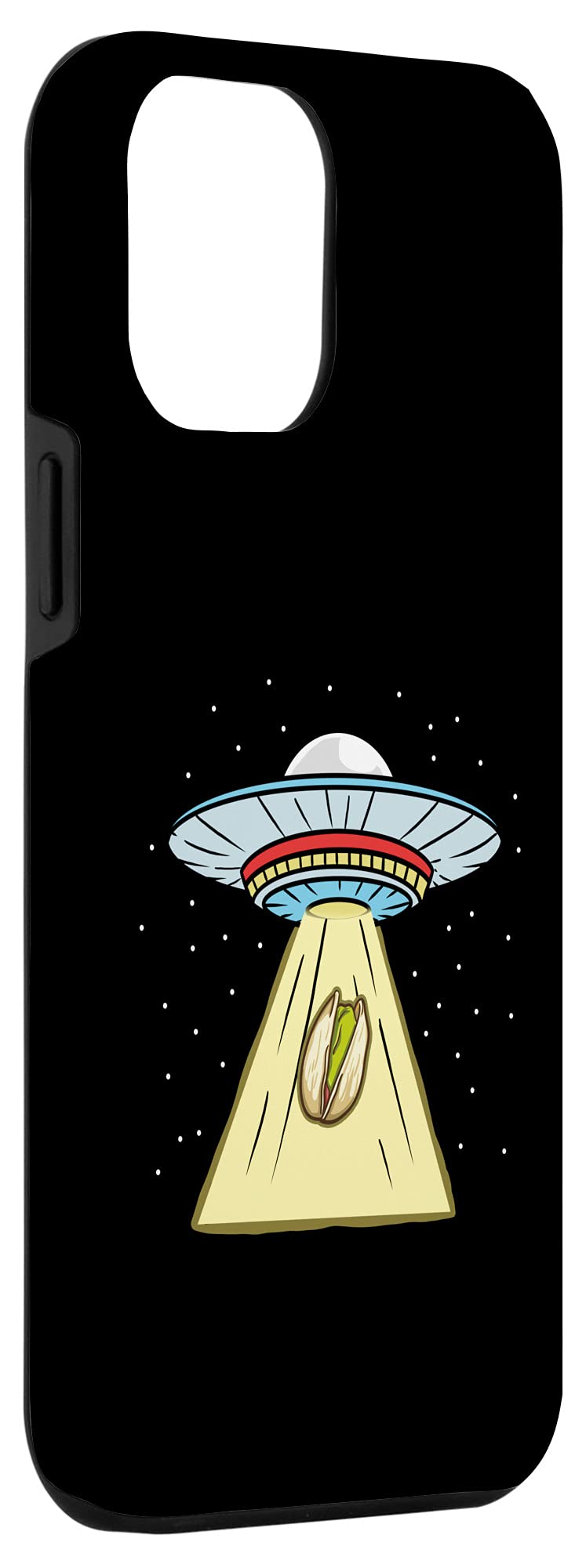 iPhone 12 Pro Max Case - Pistachio Green UFO Abduction Design | Protective Phone Cover for Everyday Use, Travel & Sci-Fi Fans