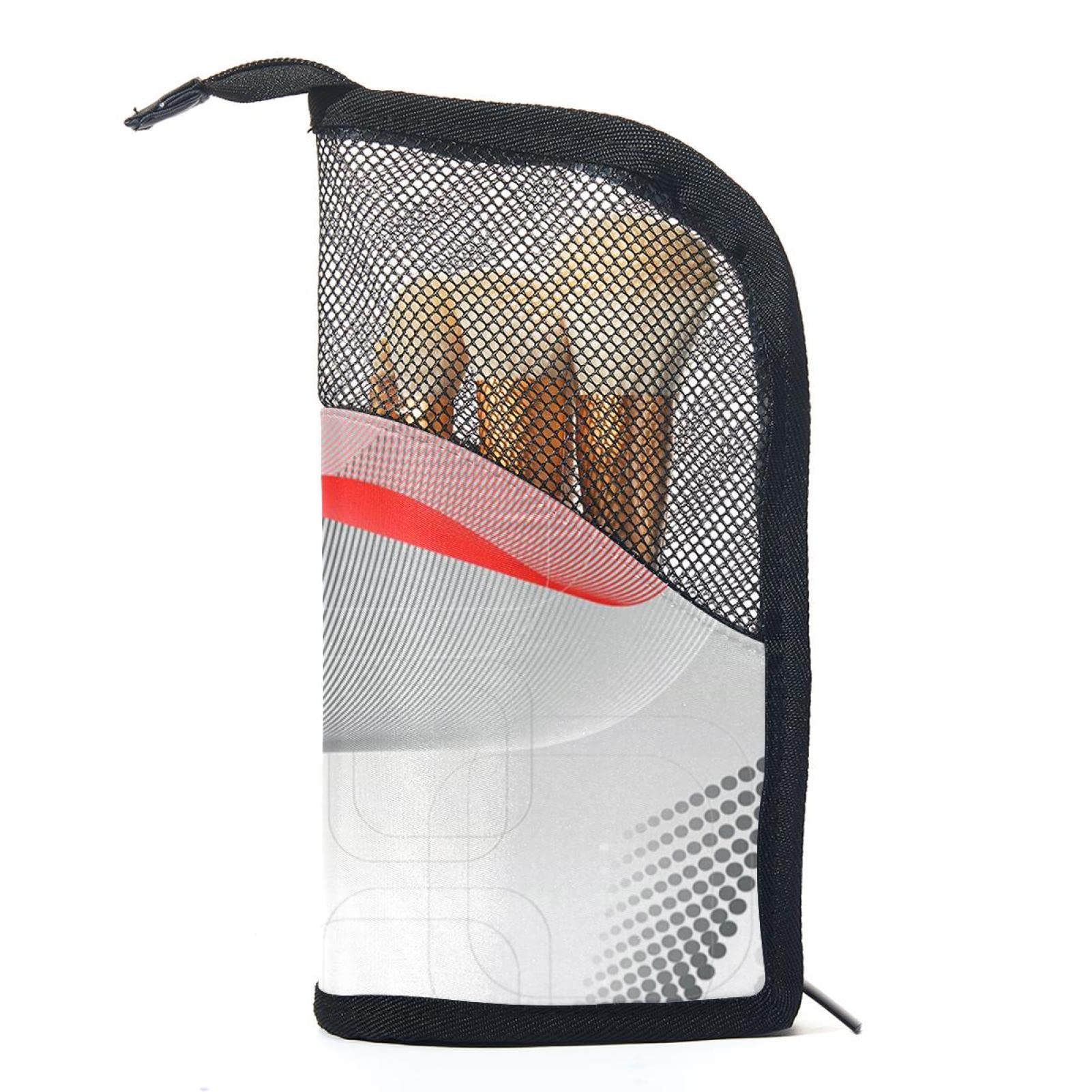 12-Piece Makeup Brush Organizer Bag Set - Abstract Geometric Design Portable Holder Case for Travel & Home Vanity Storage | Perfect for Makeup Artists & Beauty Enthusiasts