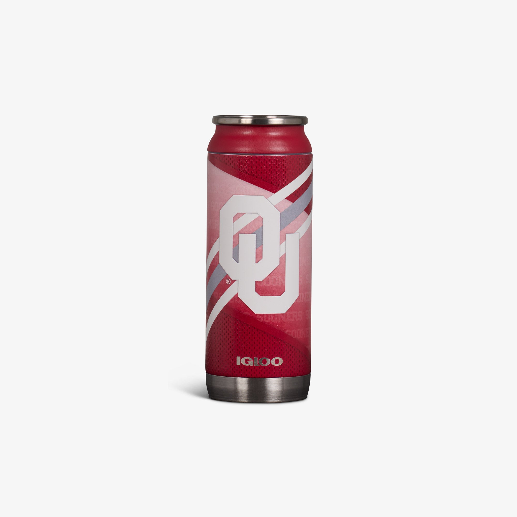 The University of Oklahoma® 16 Oz Insulated Stainless Steel Can with Lid - Perfect for Coffee, Tea & Cold Drinks at School, Games & Tailgating