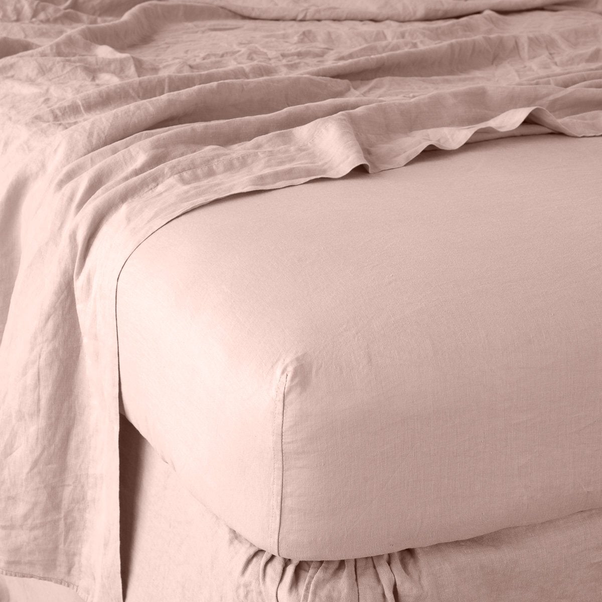 Premium 100% Linen Fitted Sheet - Queen Size, Deep Pocket, Breathable & Soft Bed Sheet Set - Perfect for Summer, Guest Rooms & Eco-Friendly Home Decor