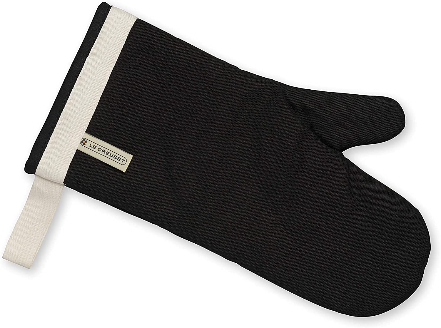 Le Creuset Heat Resistant Oven Mitt - Premium Black Silicone Kitchen Glove for Baking, Grilling & Cooking - Perfect for Hot Pans, Pots & Baking Trays