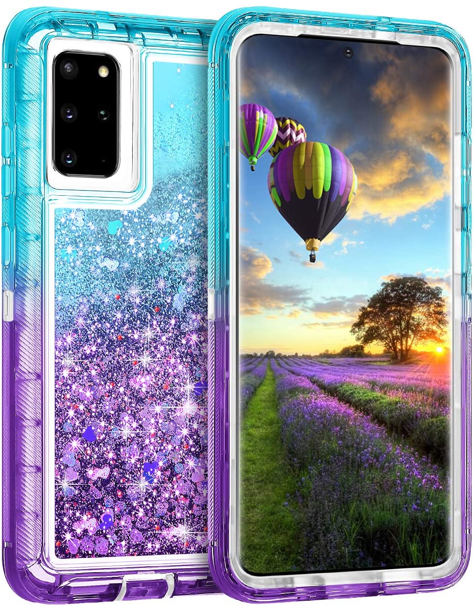 Samsung Galaxy S20 Plus Glitter Phone Case - Protective Shockproof Cover with Sparkle Design for Galaxy S20+ (Perfect for Everyday Use, Parties & Special Occasions)