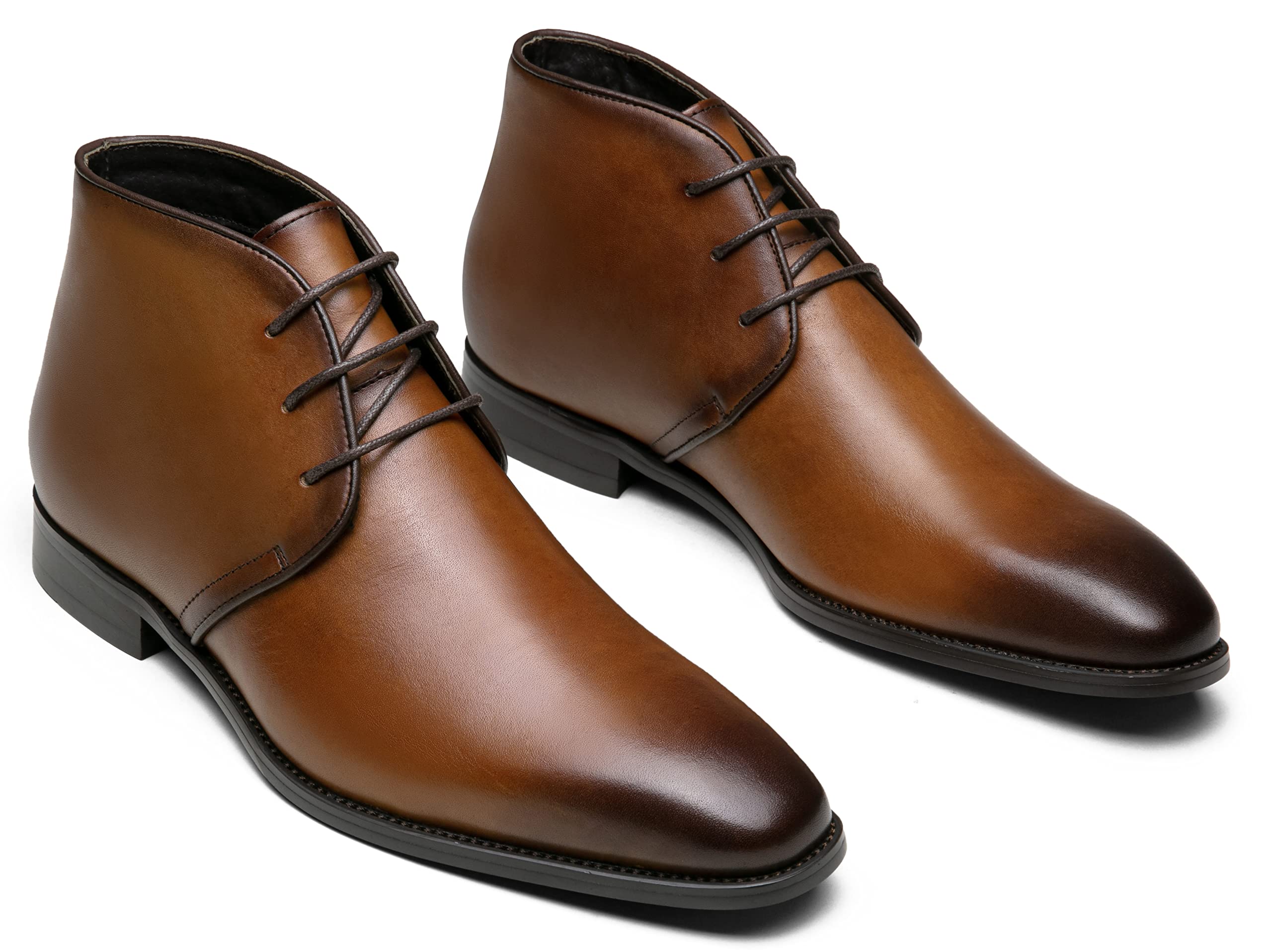 Premium Men's Leather Dress Boots - Classic Retro Ankle Chukka Boots for Polished Style | Office, Casual & Formal Occasions