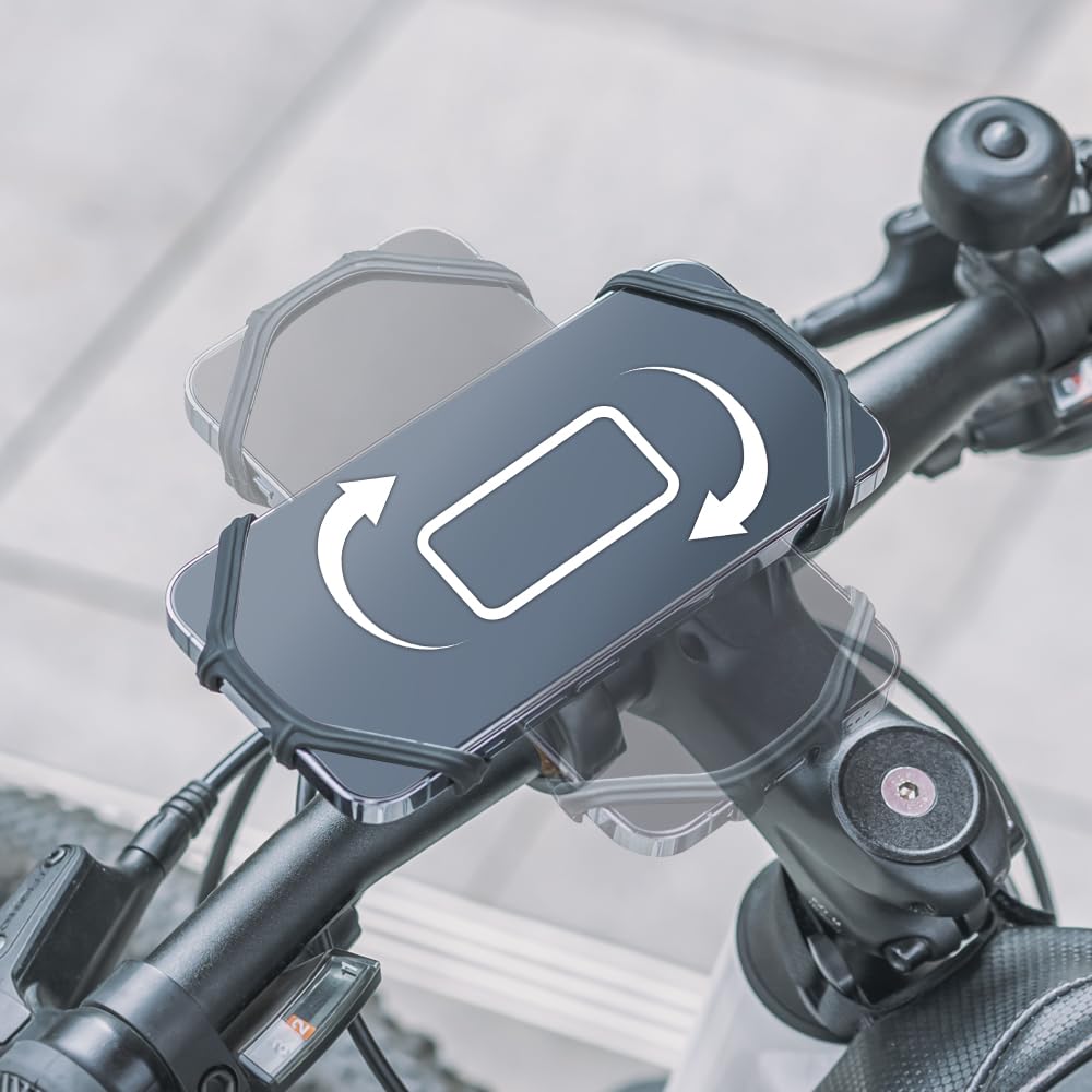 **Upgrade Bike Phone Mount - Magnetic Cell Phone Holder for Bicycle & Scooter Handlebar - Compatible with iPhone 16/15/14/13 Pro Max, Samsung Galaxy & More - Secure & Adjustable (Black & Blue) - Perfect for Cycling, Commuting & Outdoor Adventures**