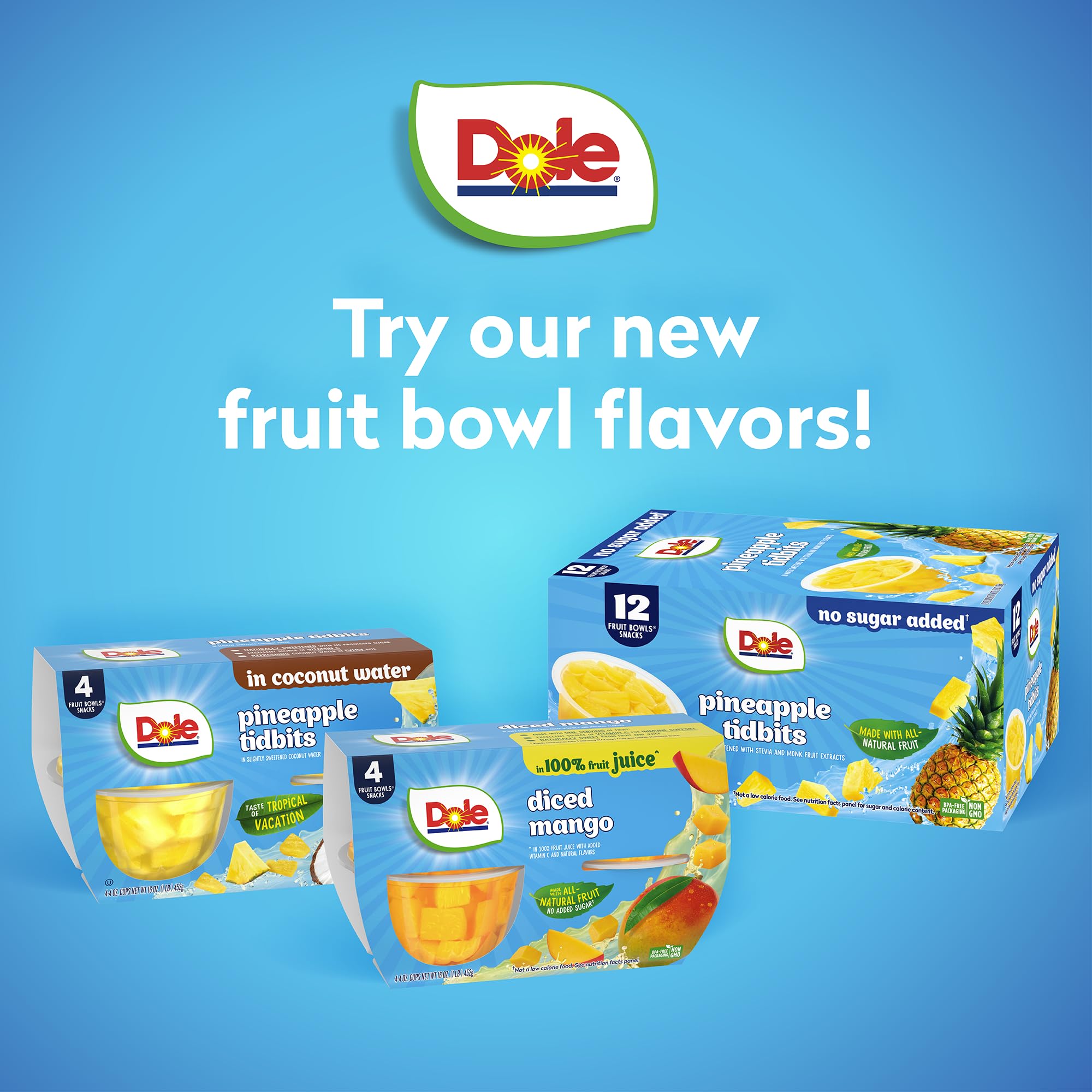 Dole Fruit Bowls Cherry Mixed Fruit in 100% Juice - 4oz Cups (Pack of 12) | Gluten Free, Dairy Free Healthy Snacks for Kids & Adults | Perfect for School Lunches, Office Snacks & On-the-Go Nutrition