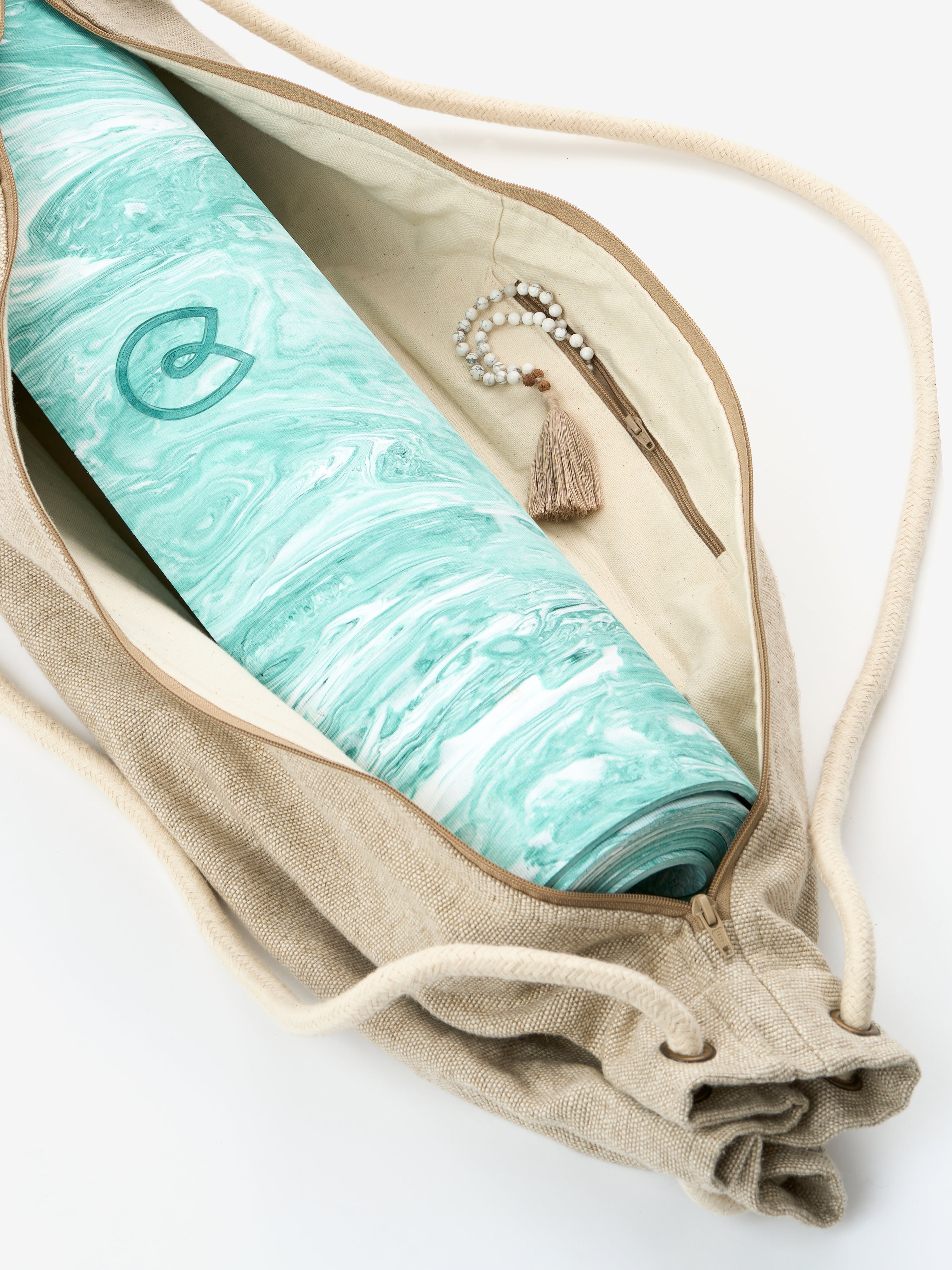 Eco-Friendly Hemp & Organic Cotton Yoga Mat Bag - Natural & Sustainable for Yoga, Pilates & Gym - Perfect for Yoga Enthusiasts & Fitness Lovers