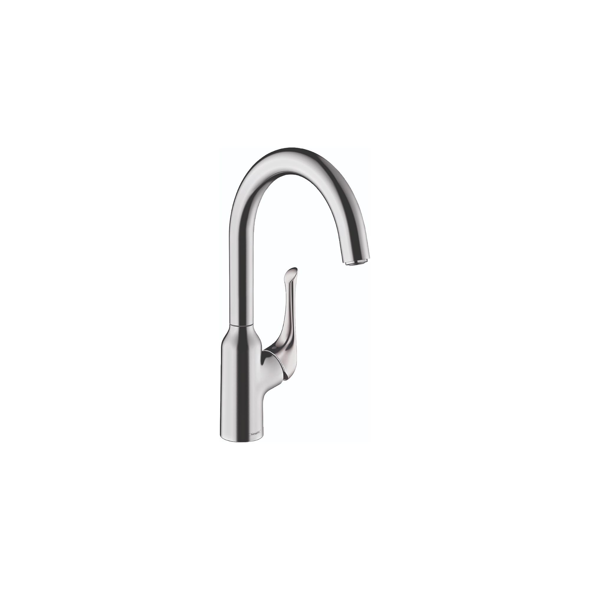 Hansgrohe Allegro N Chrome Bar Kitchen Faucet - Single Hole Bar Sink Faucet with High Arc Spout, Modern Chrome Finish (Model 71845001) - Perfect for Wet Bars, Prep Sinks & Small Kitchens