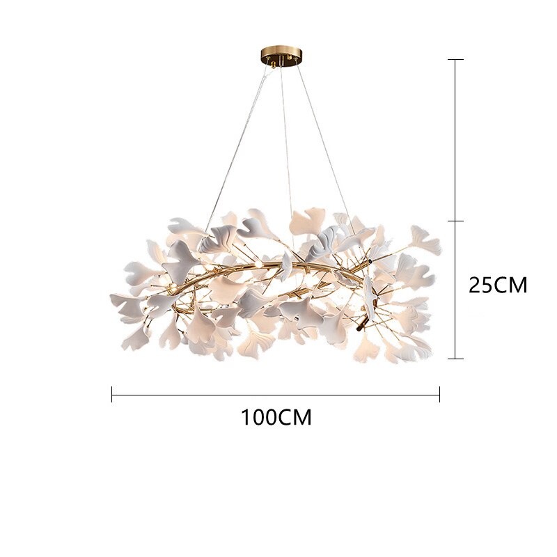 Elegant Leaf Chandelier - Modern Crystal Ceiling Light Fixture for Dining Room, Living Room & Bedroom Decor | Energy-Efficient LED Lighting Solution for Home & Office