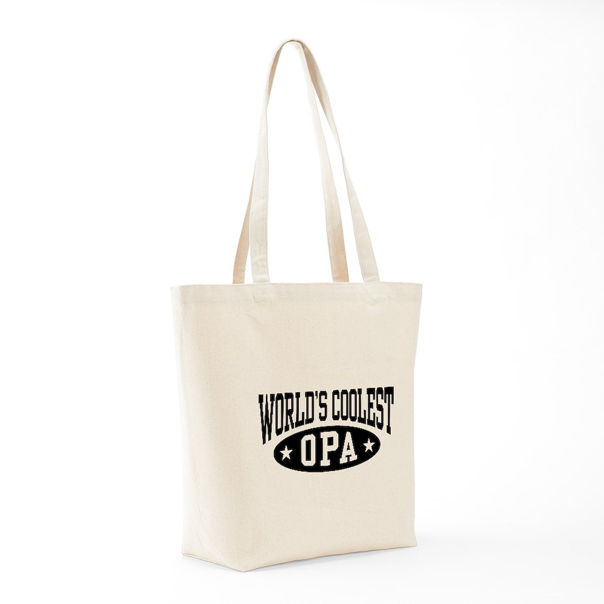 World's Coolest Opa Natural Canvas Tote Bag - Eco-Friendly Reusable Shopping Bag for Groceries, Beach & Daily Use | CafePress