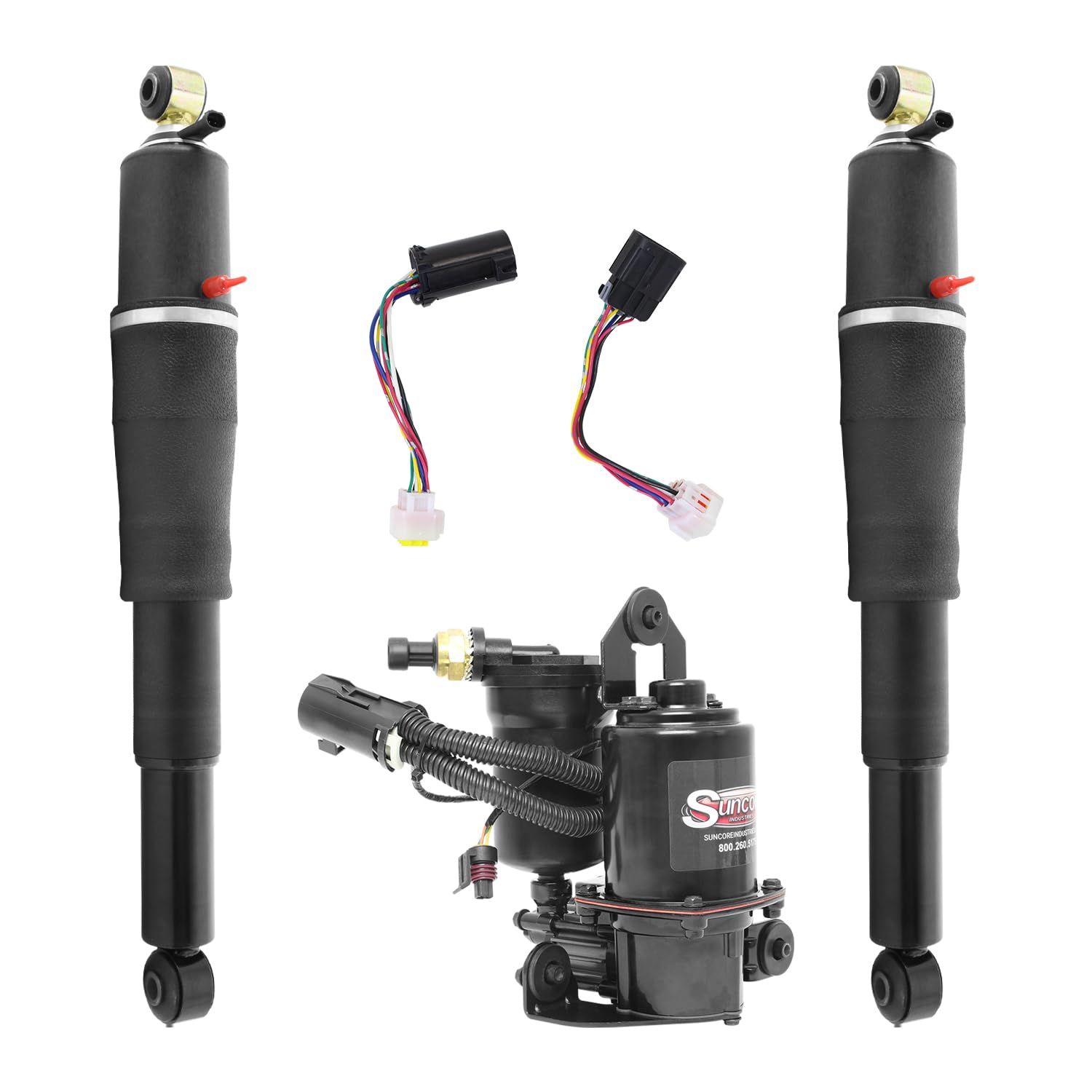 2002-2006 Cadillac Escalade EXT Rear Autoride Suspension Air Shock Absorbers with Bypass - Compatible with Air Compressor | Heavy-Duty Performance for Towing & Off-Road Adventures