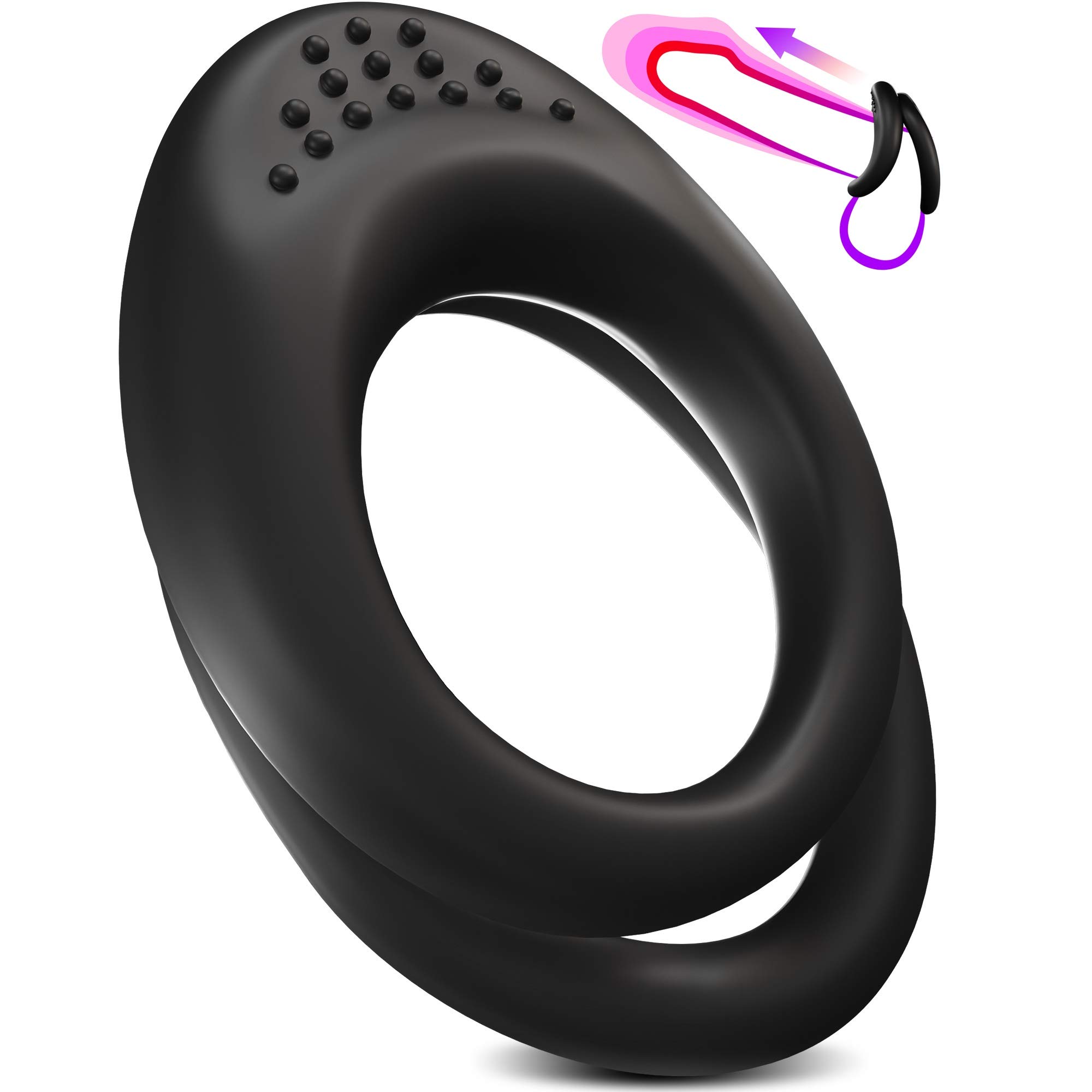 VIARDEJI® Cock Ring for Men - Super Hard Erection Penis Ring, Enhances Size & Intense Orgasms - Perfect for Couples Play & Solo Pleasure
