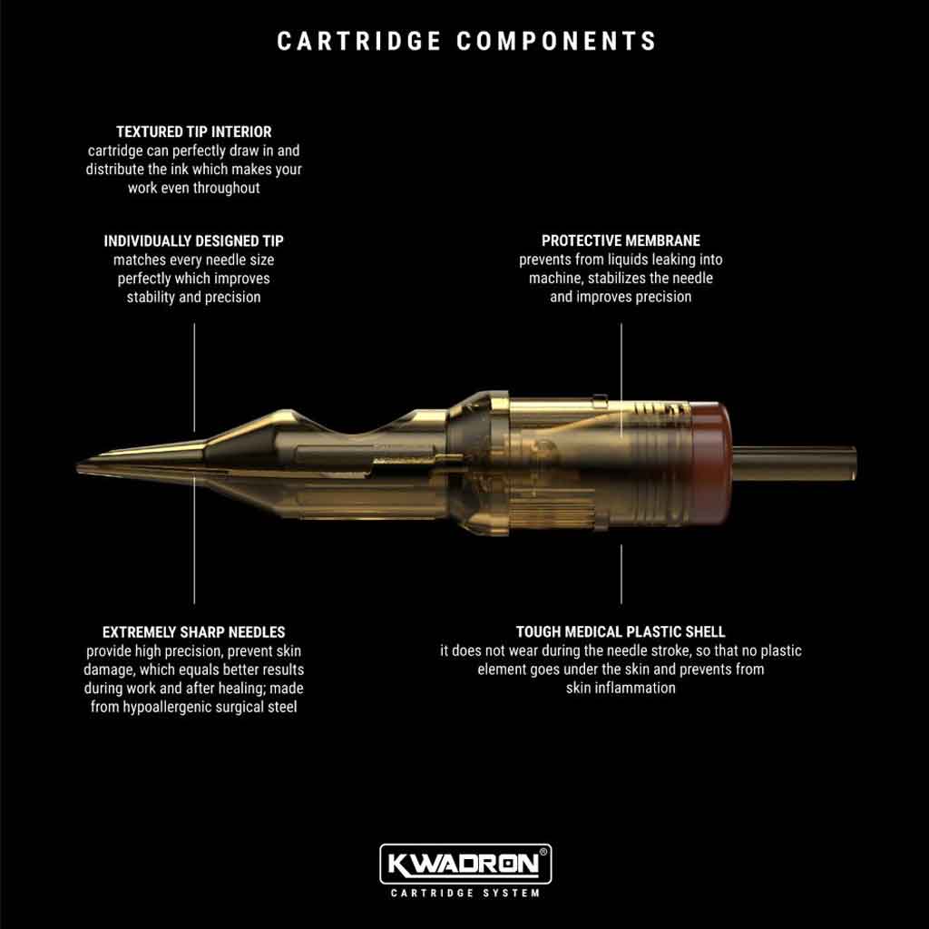 Kwadron Sublime Cartridge - Magnums & Curved Magnums for Tattoo Artists | Professional Tattoo Ink Cartridges for Smooth Lines & Shading | Perfect for Sleeves, Portraits & Detailed Tattoo Work